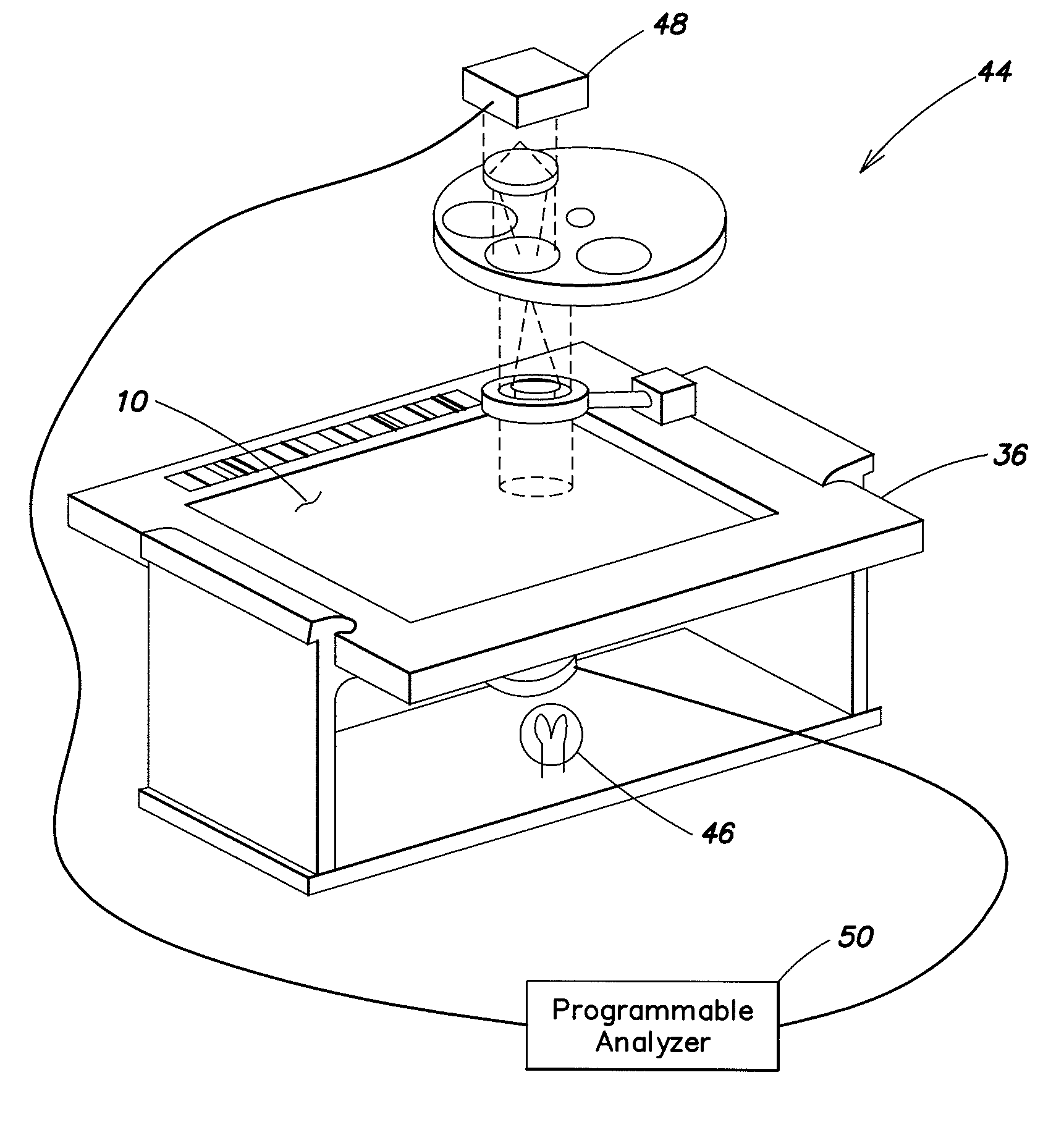 Method and apparatus for analyzing individual cells or particulates using fluorescent quenching and/or bleaching