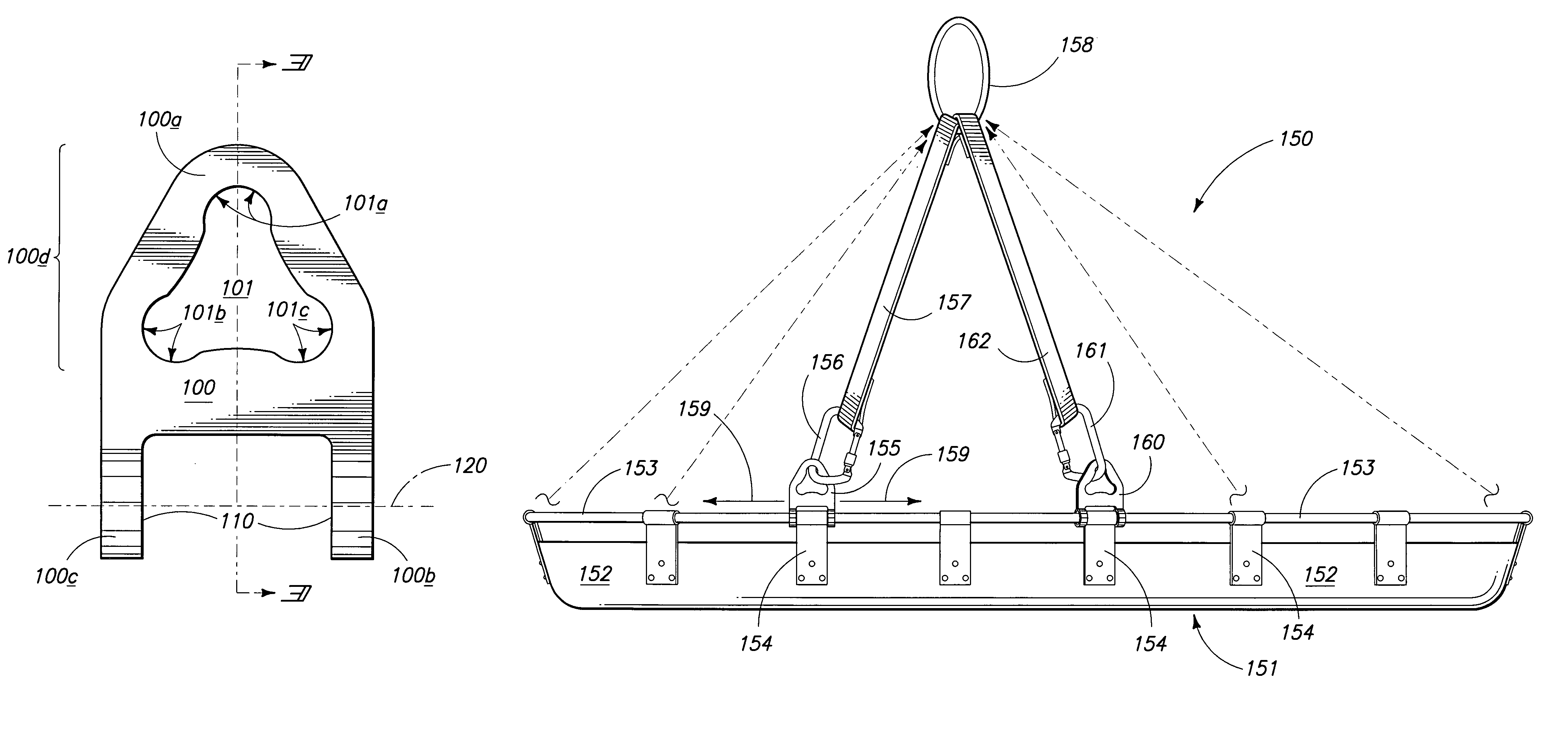 Rescue litter attachment system