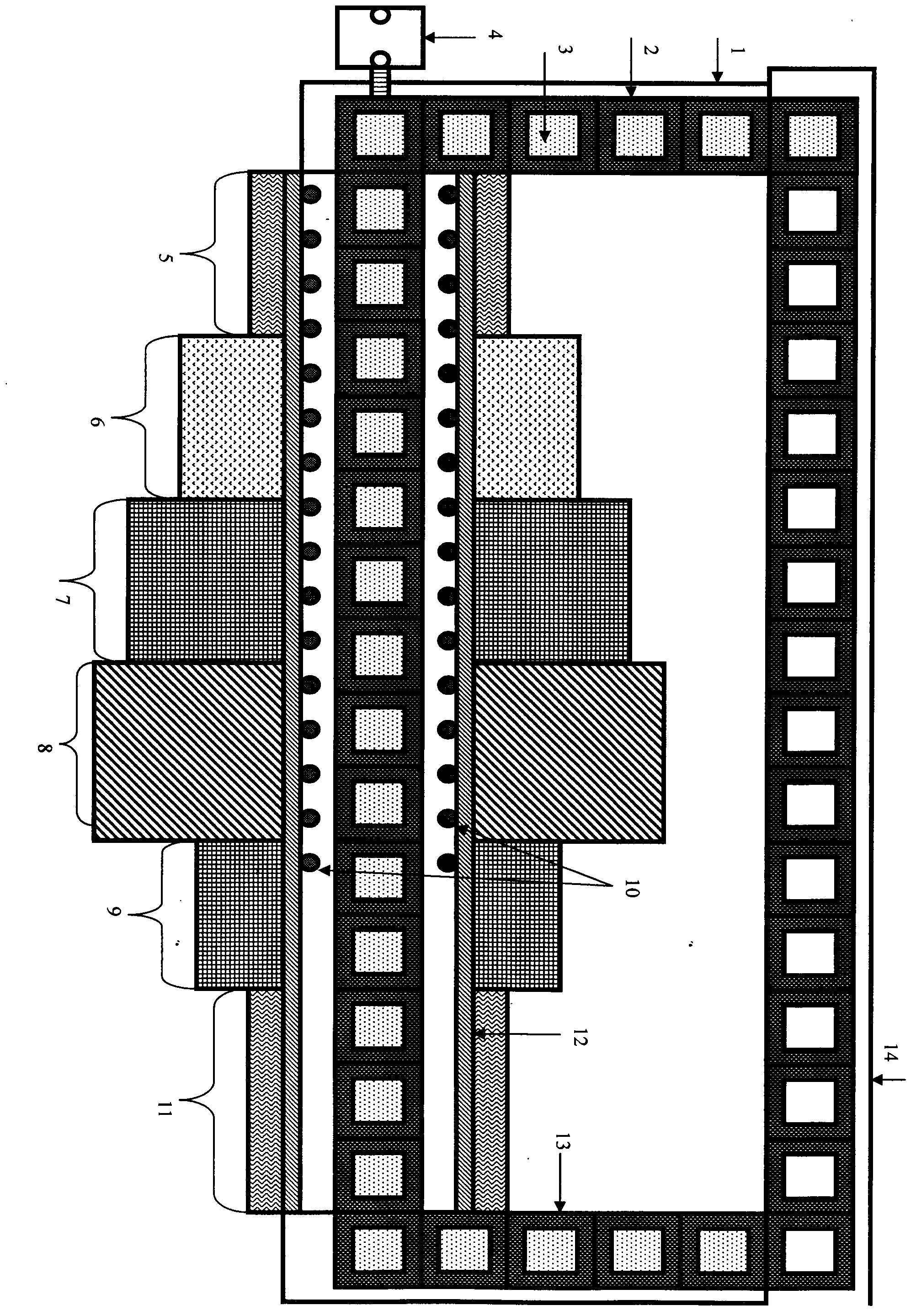 Continuous high-temperature nitriding furnace