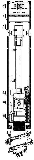 Three-degree-of-freedom self-walking minitype shield machine