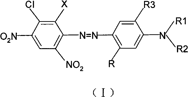 5-chloronitroaniline-containing azoic disperse dyes and preparation method and application thereof