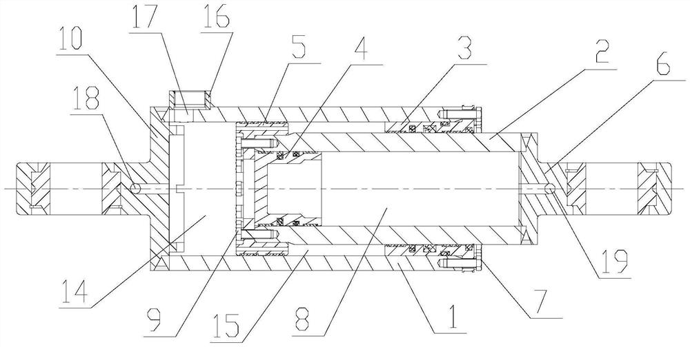 Balanced hydro-pneumatic suspension with built-in air chamber