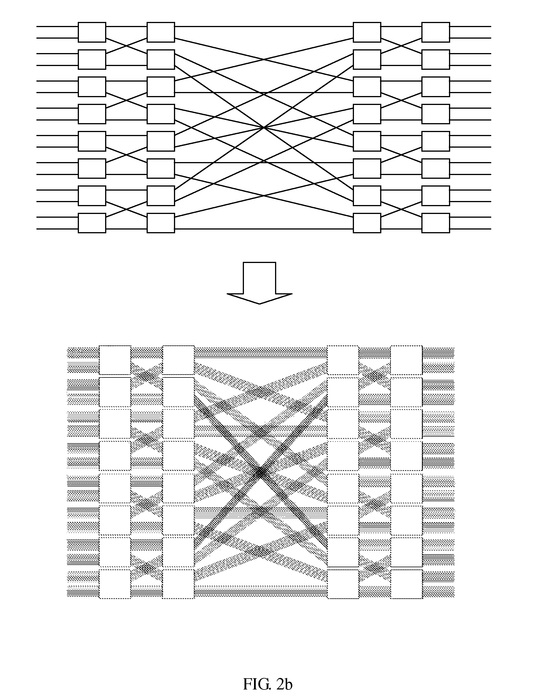 Load-balancing structure for packet switches and its constructing method