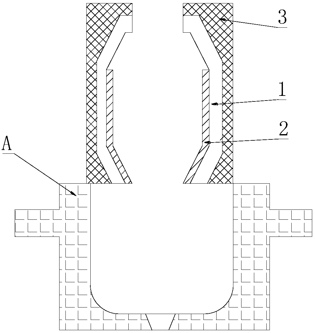 Heat-insulating riser bush for casting