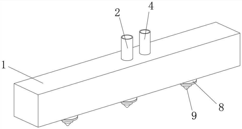 Cradle head spraying device for dry fog dust suppression