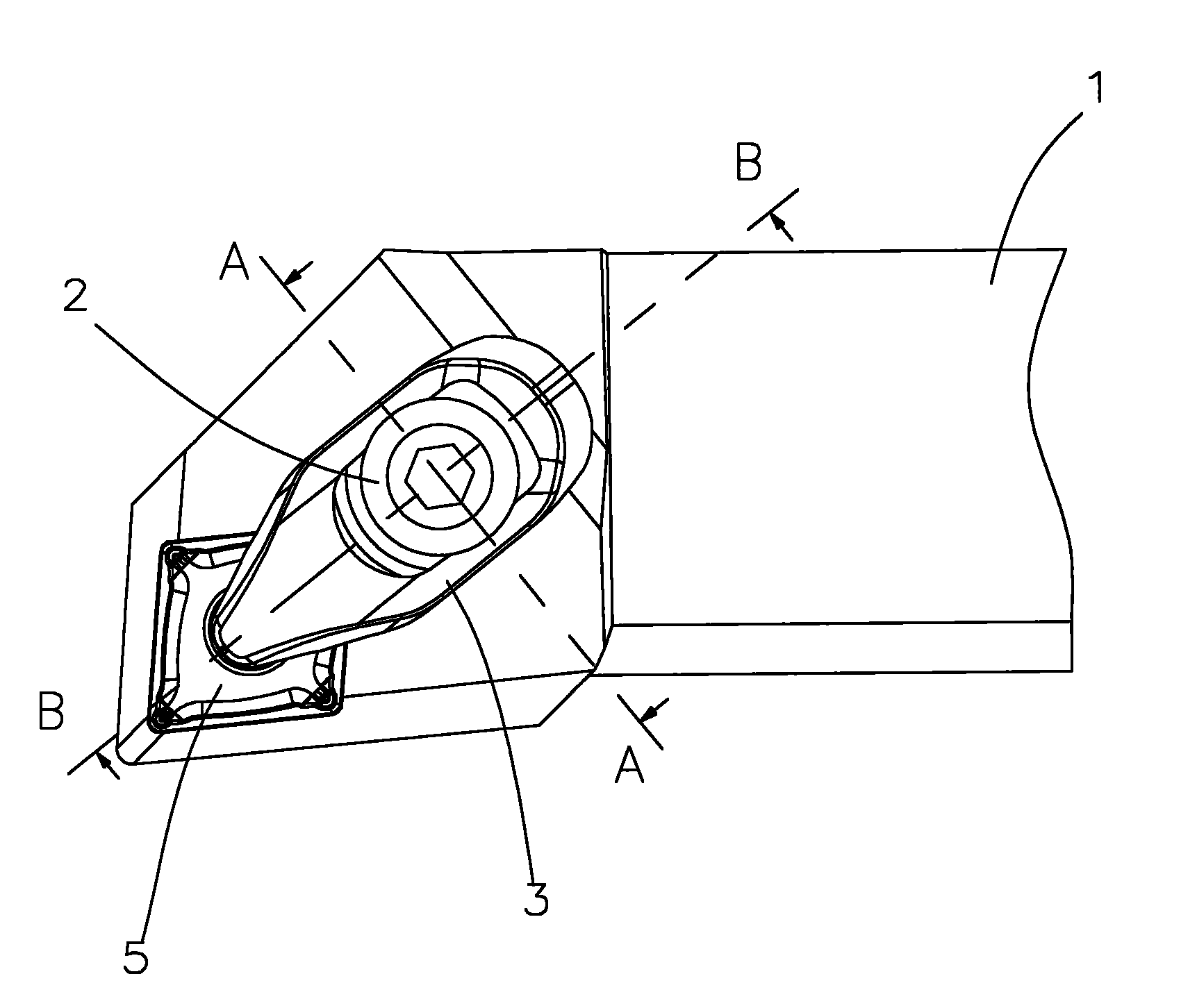 Fixed tool holder for indexable insert