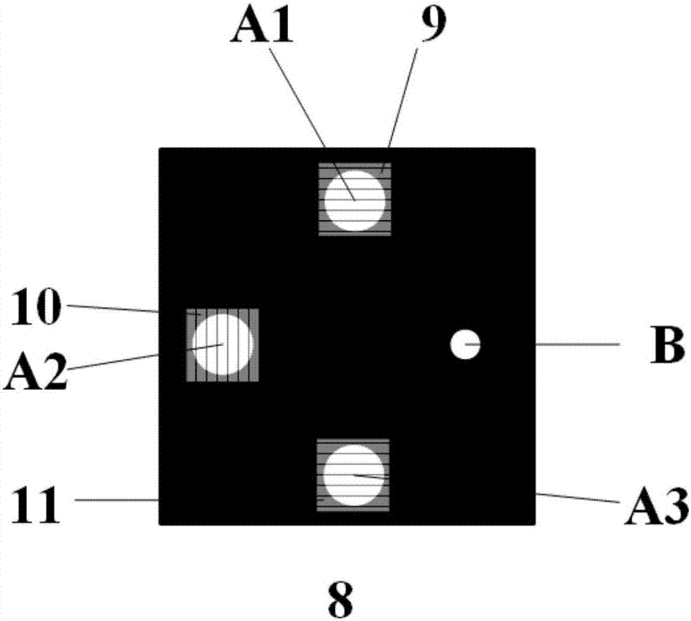 Three-field of view digital holography detection device and method based on two-dimensional phase grating and point diffraction