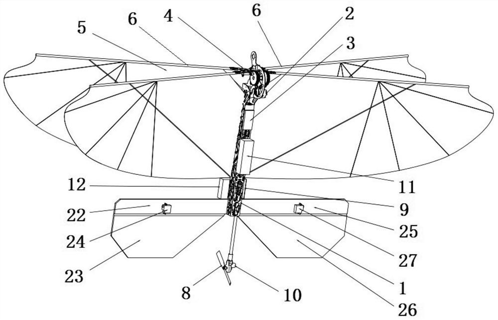 Large high-maneuverability flapping-wing aircraft capable of hovering based on clapping effect