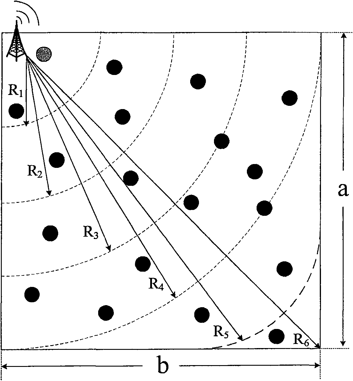 Mobile sensor network routing method based on region gradient updating