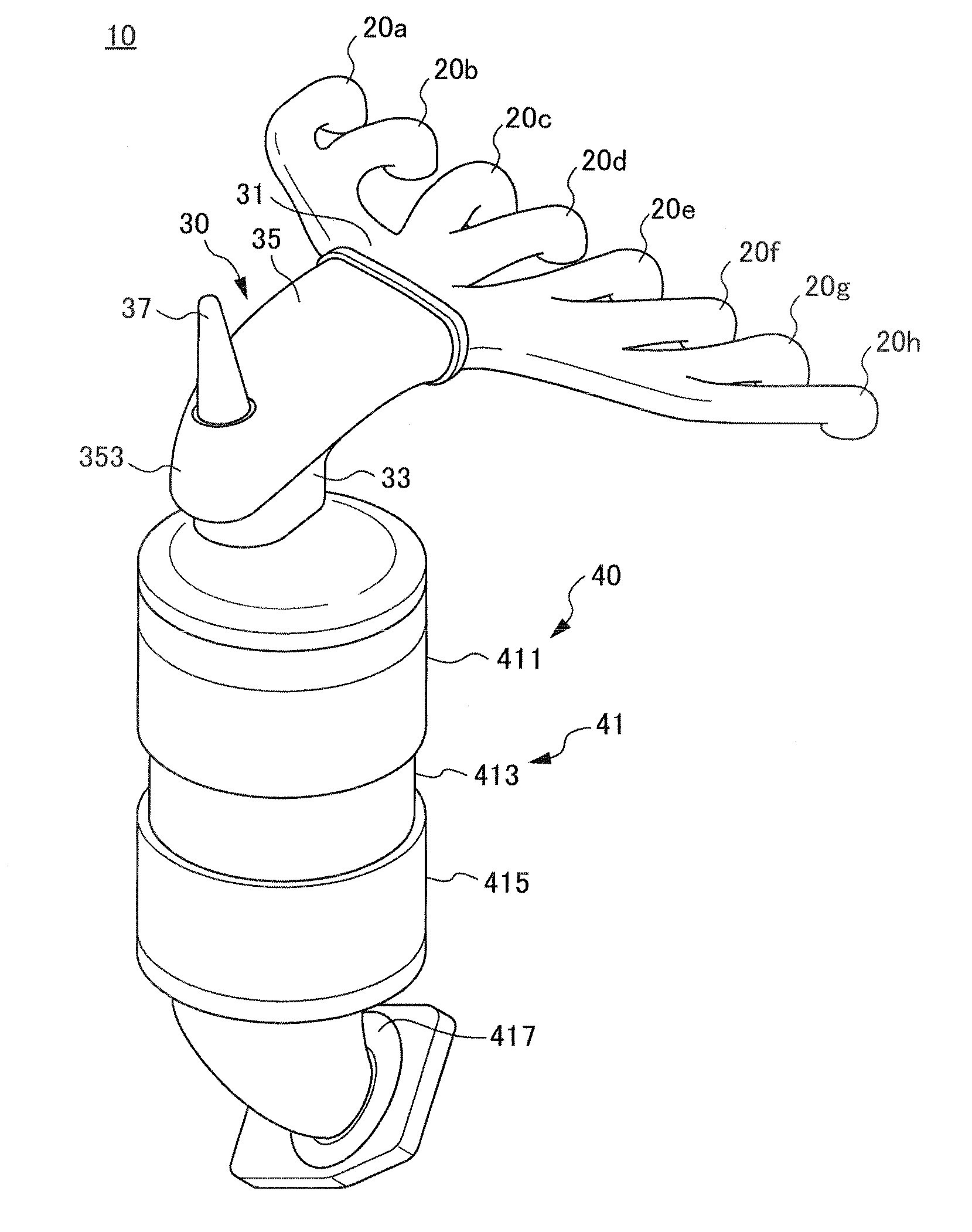 Exhaust gas purifying device