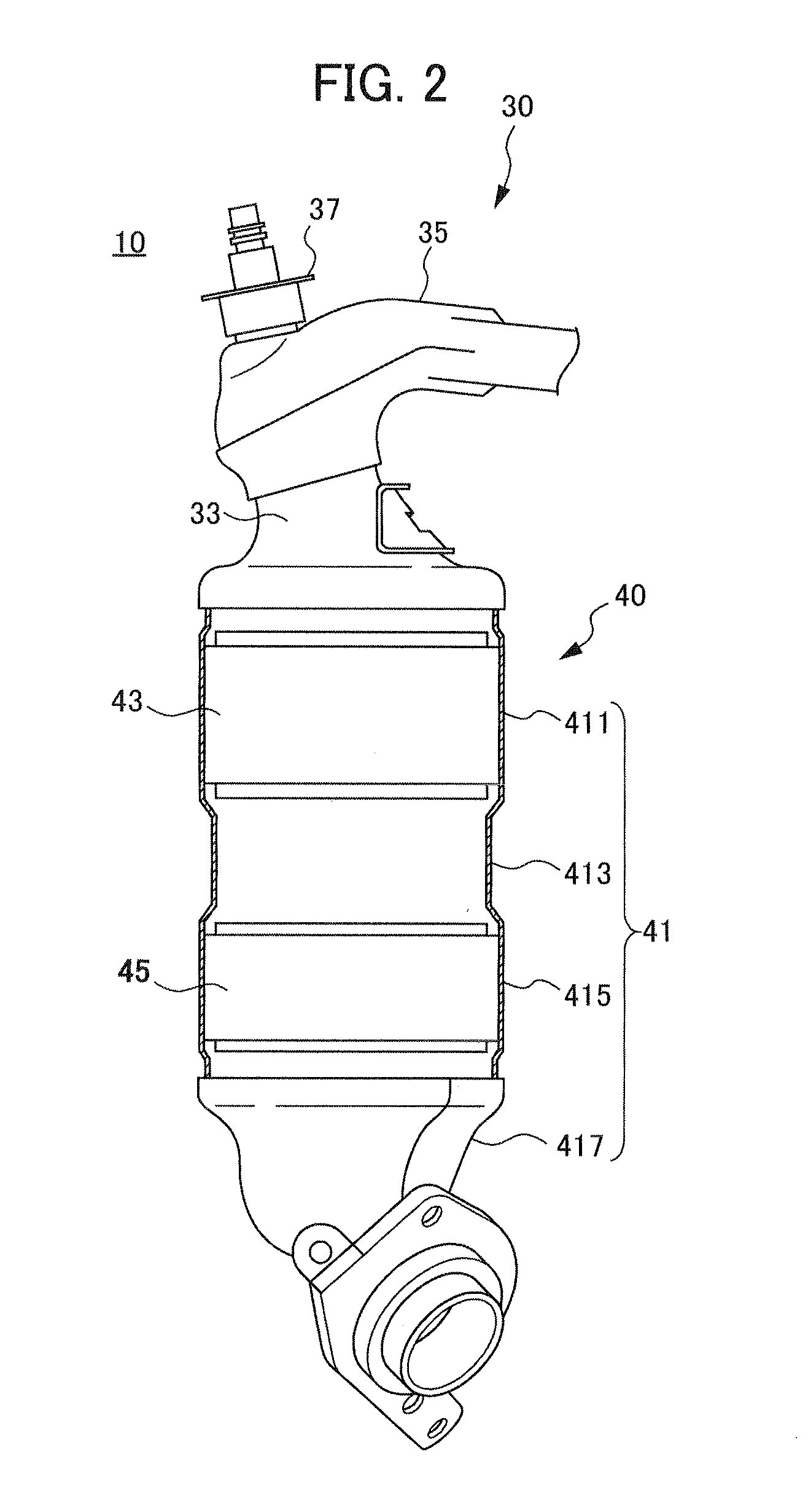 Exhaust gas purifying device