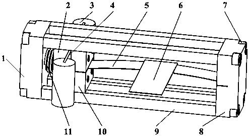 A wind-induced vibration piezoelectric energy harvesting device