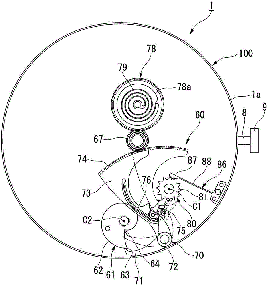 Automatic calendar mechanism, movement and clock