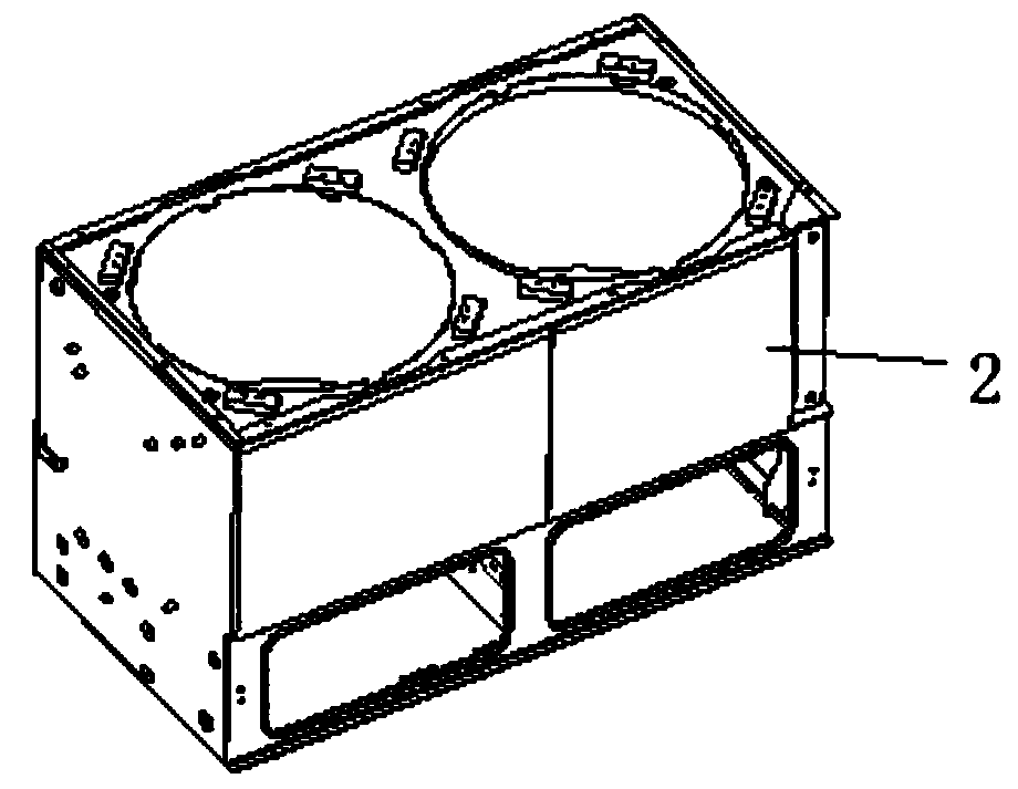 High-power cooling tower of rapid power concentration motor train unit