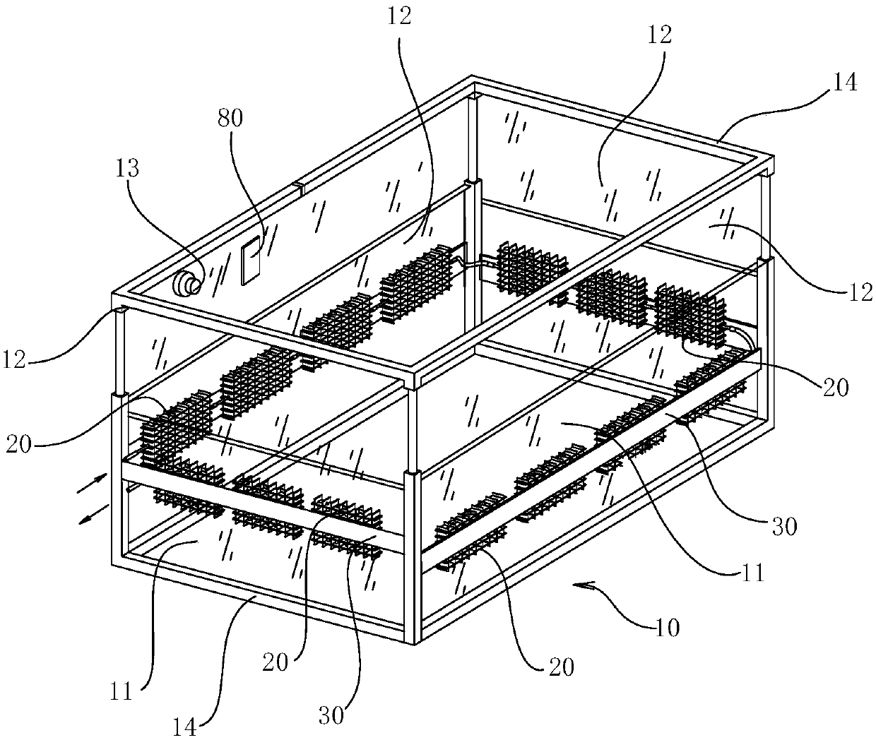 A wheat field simulated comprehensive temperature increase test device