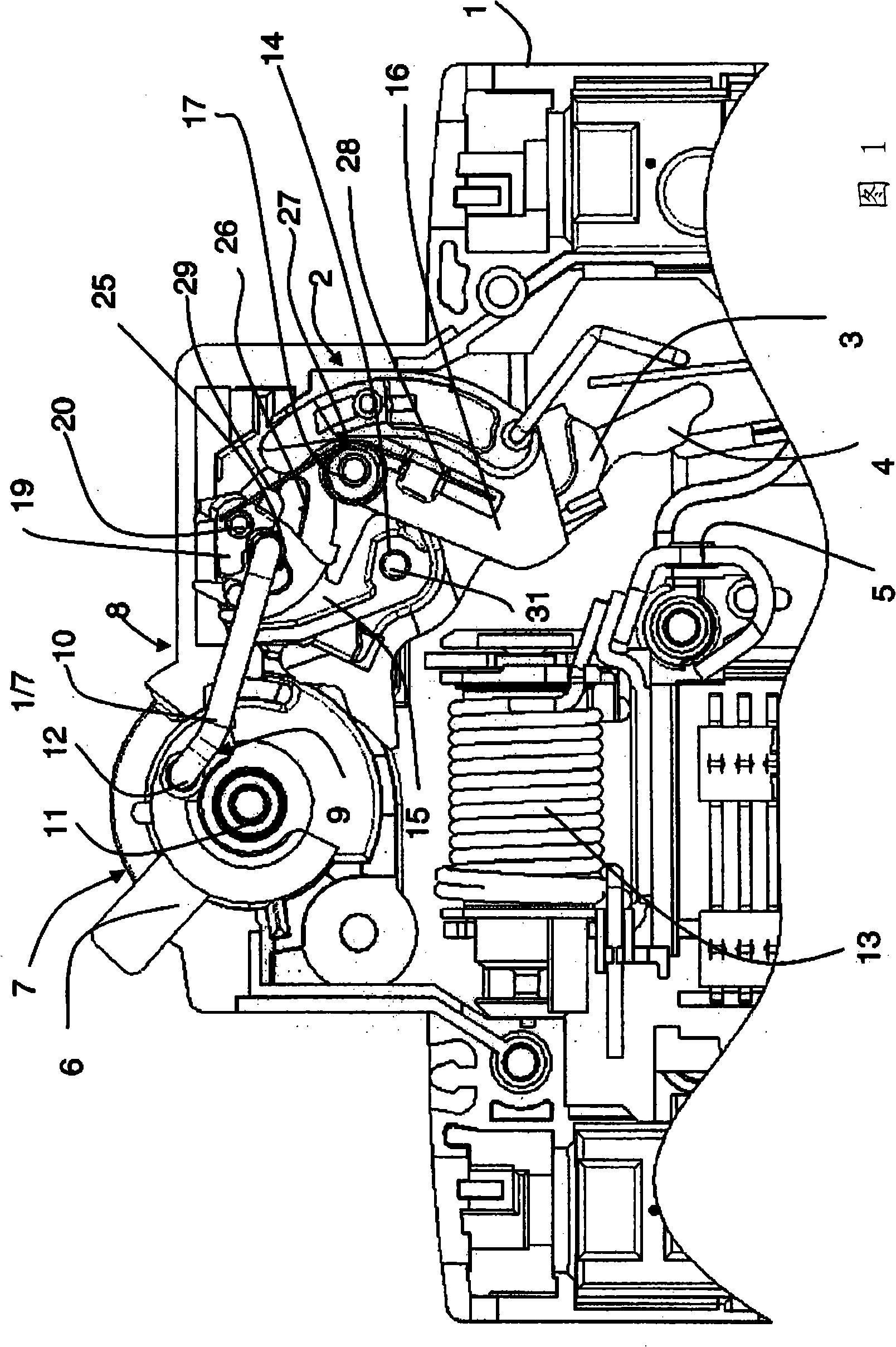 Device for controlling an electric protection device and electric protection device including same