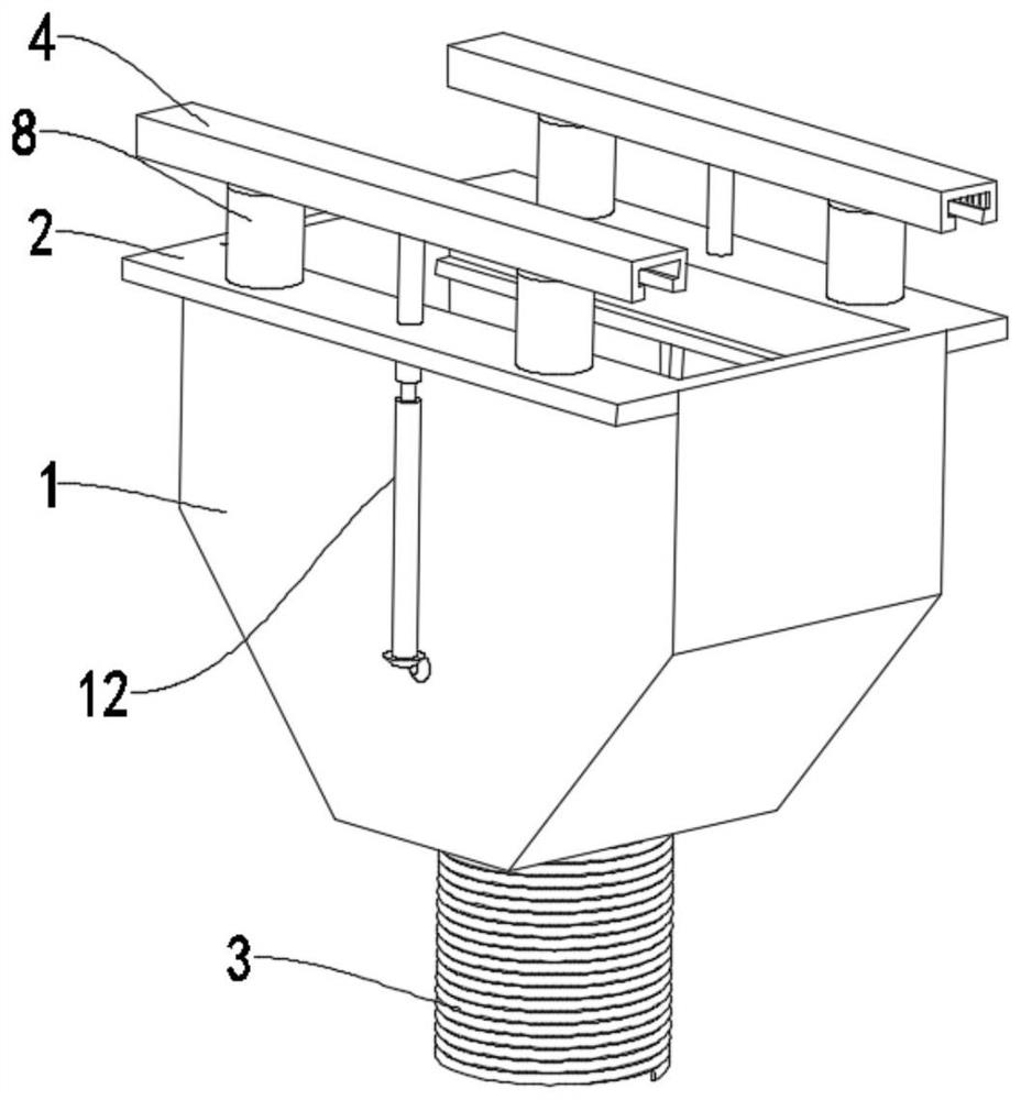 Improved transition hopper of sampling machine