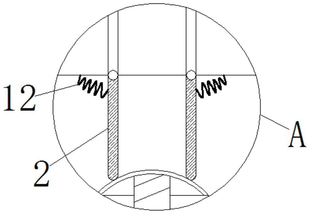 A device for eliminating gaps in continuous walls by using concrete self-weight