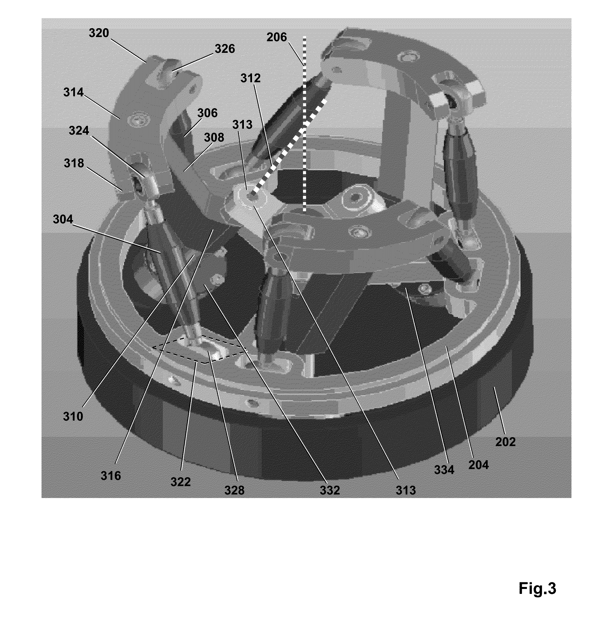 Rotary mechanism comprising a modified roberts' linkage