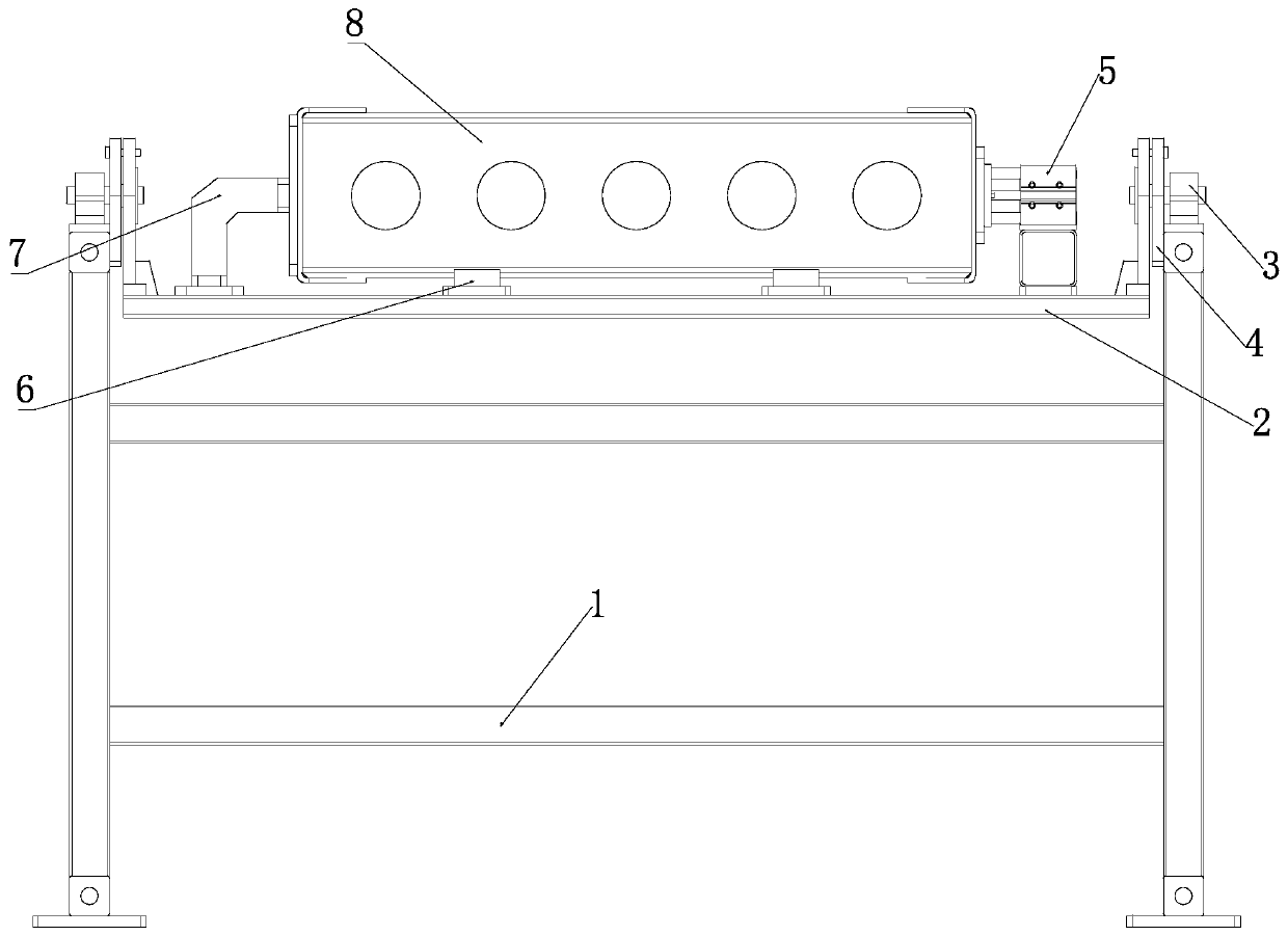 Semitrailer beam welding tool and welding process thereof