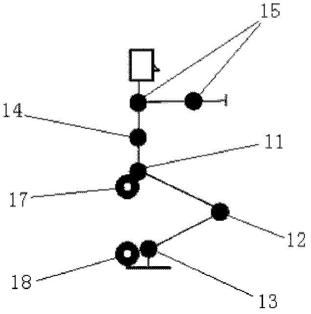 Humanoid robot with function of interchanging double-foot walking with wheeled moving