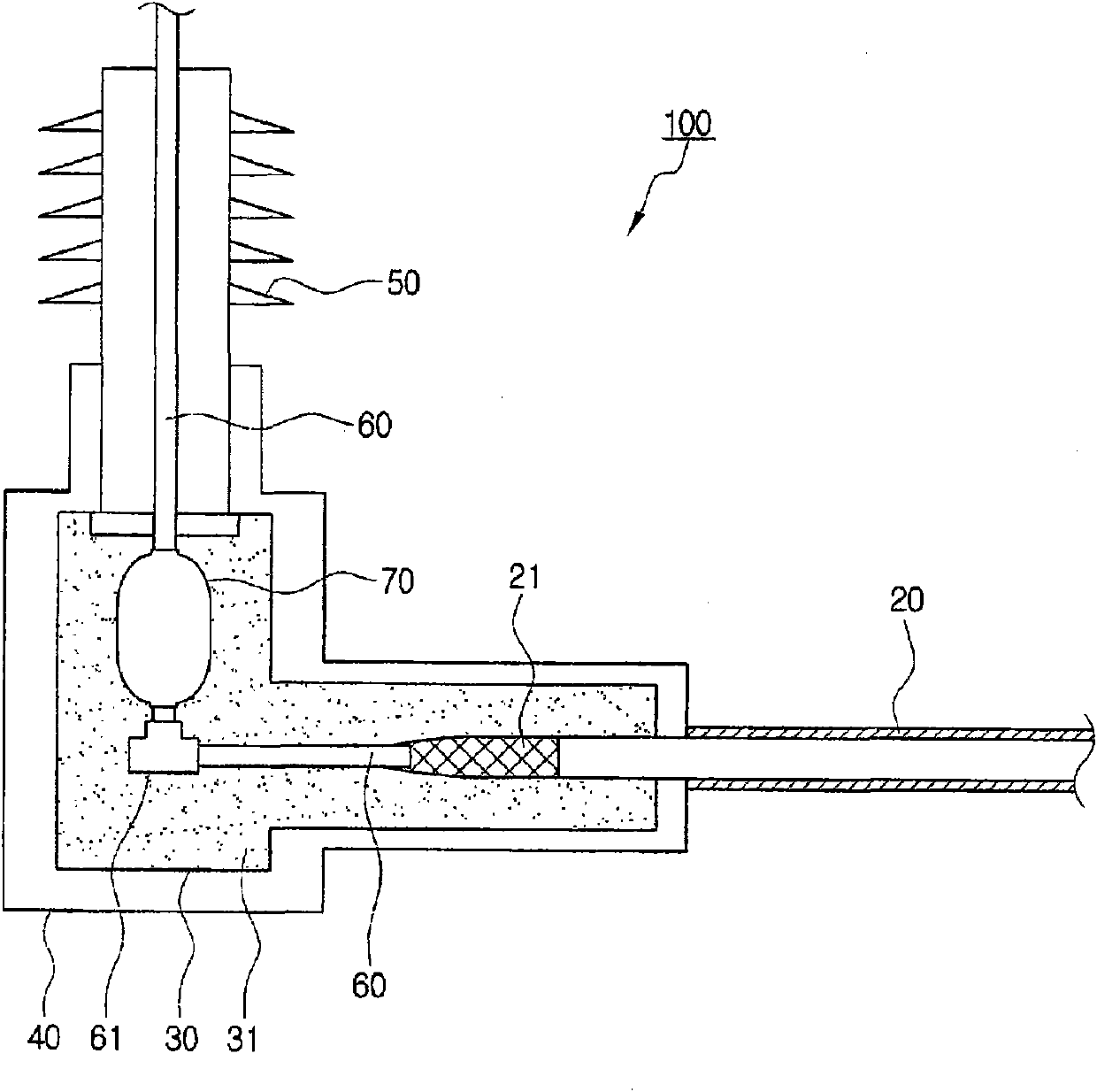 Terminal apparatus with built-in fault current limiter for superconducting cable system