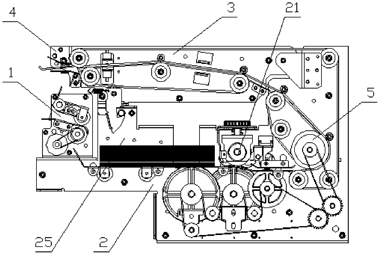 Single paper currency continuous transmission device