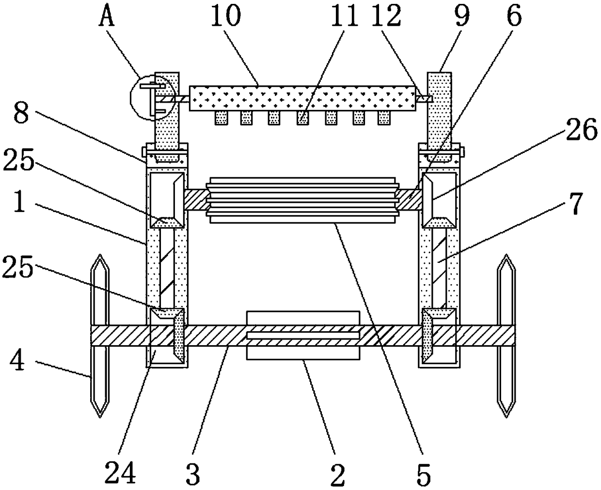 Upwind traveling device