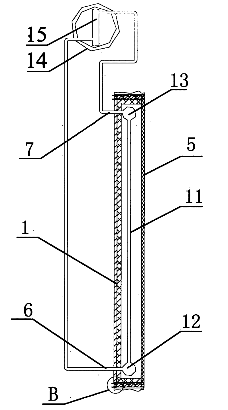 Embedded flat plate heat collecting roof/wall