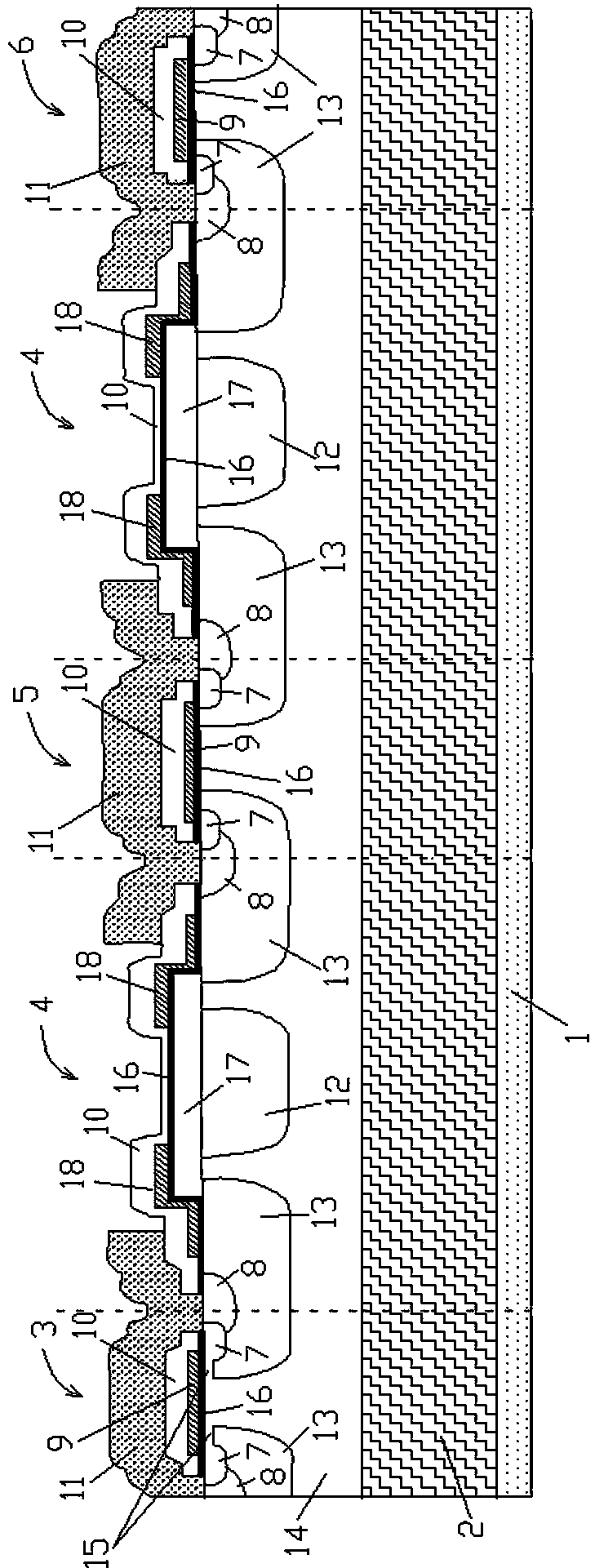 Enhanced type, depletion type and current induction integrated VDMOS power device