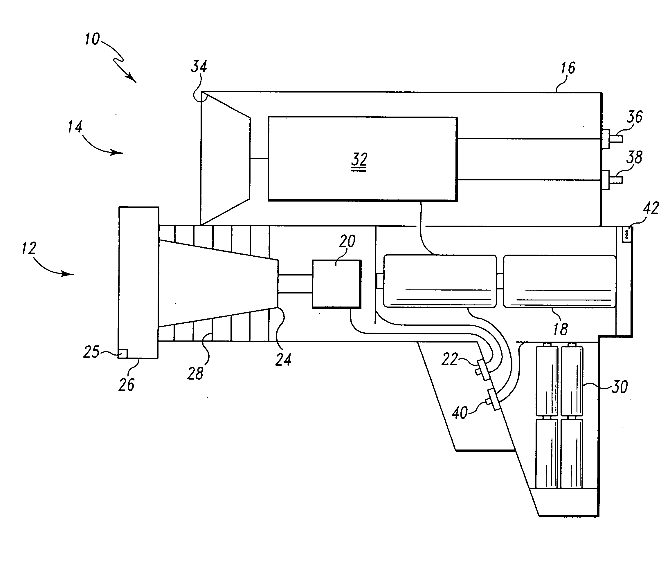 Integrated dazzling laser and acoustic disruptor device