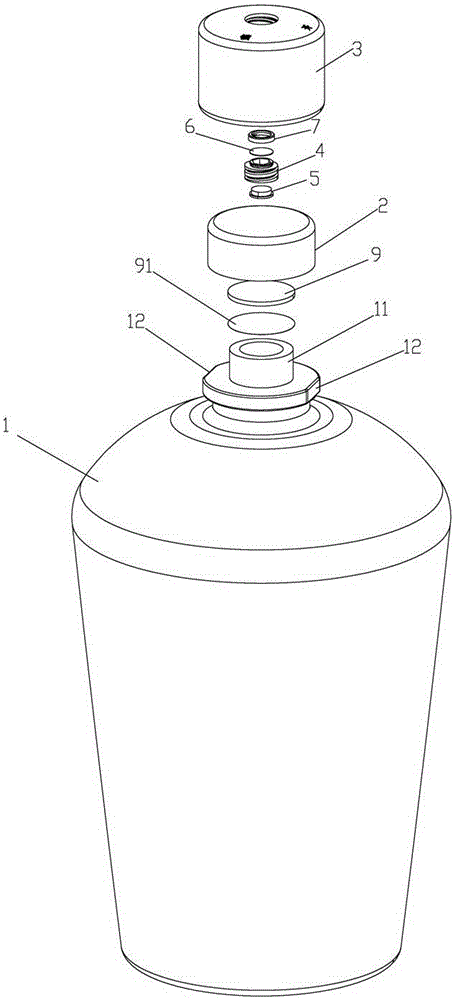 Rotating clamping type wine bottle sealing cover structure