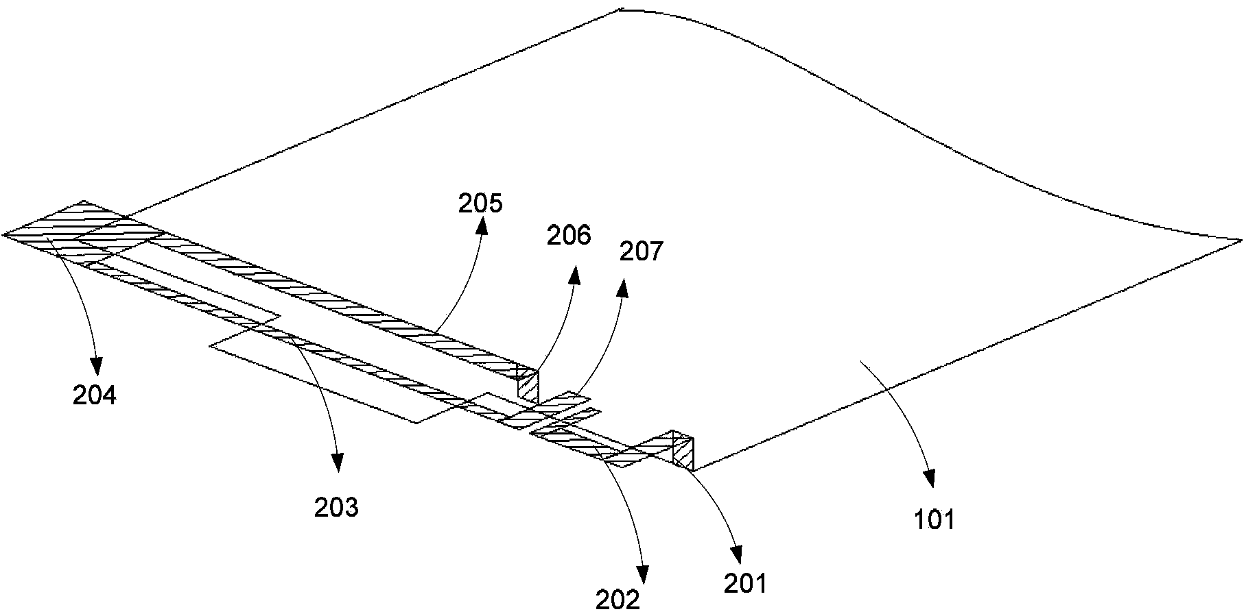 Low-profile mobile terminal antenna