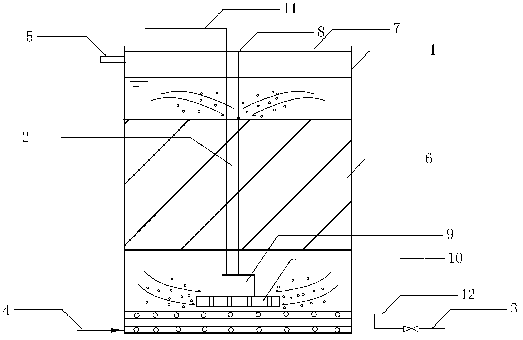 Novel diving jet-type biological aerated filter