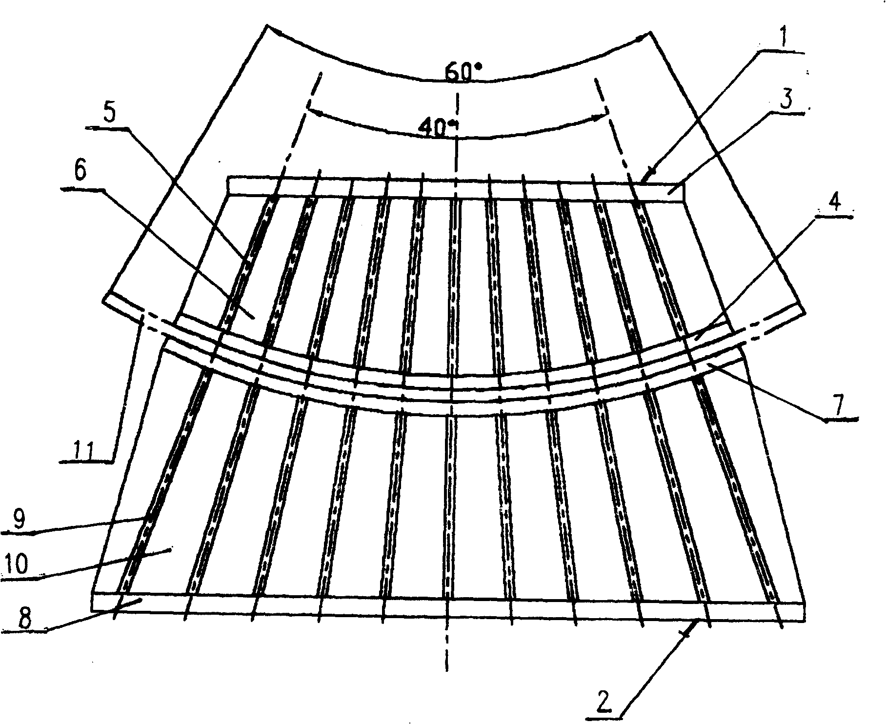 Double curvature plate cold press forming method and equipment thereof