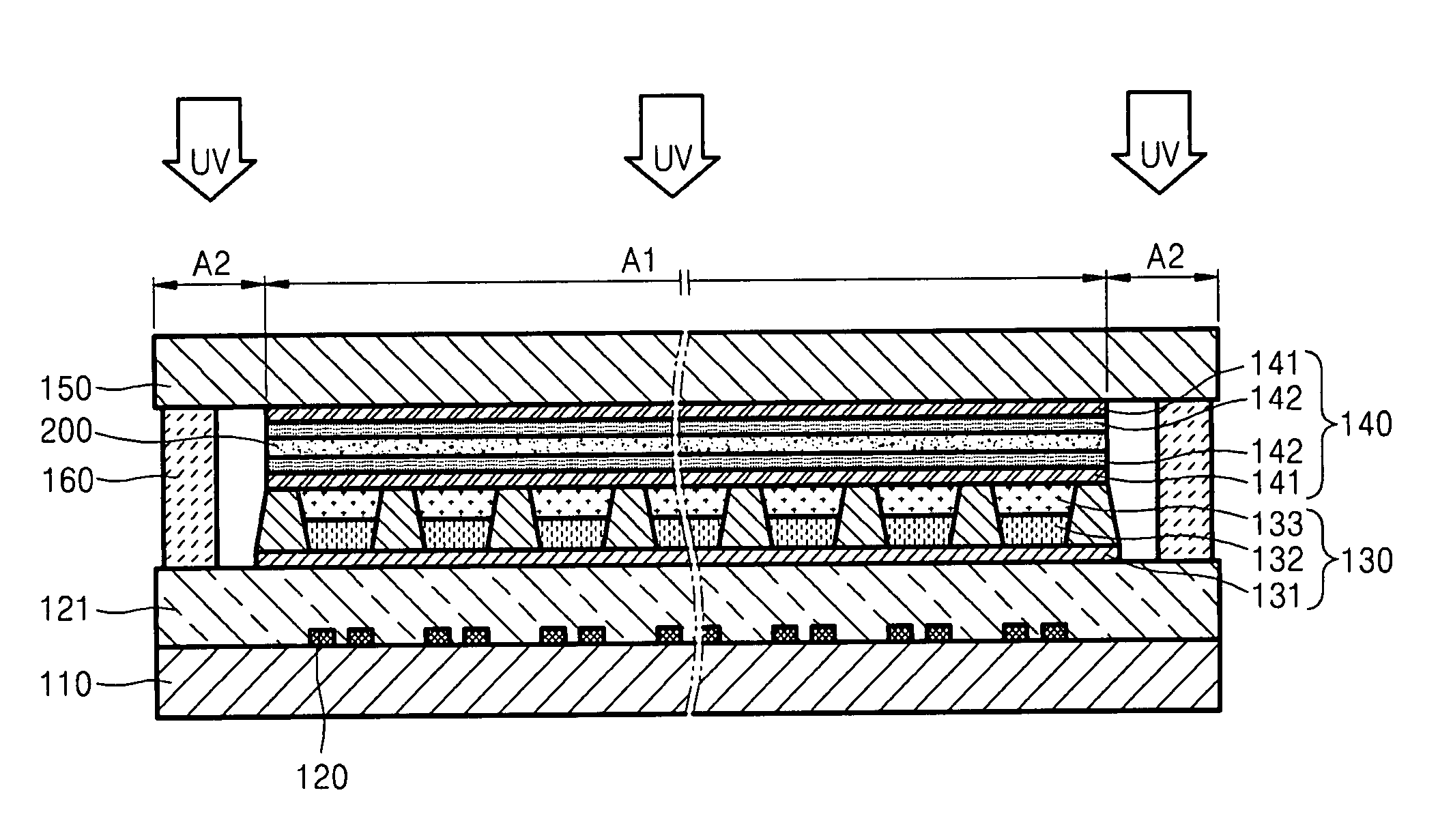 Organic light emitting display providing ultraviolet ray protection and method of manufacturing same