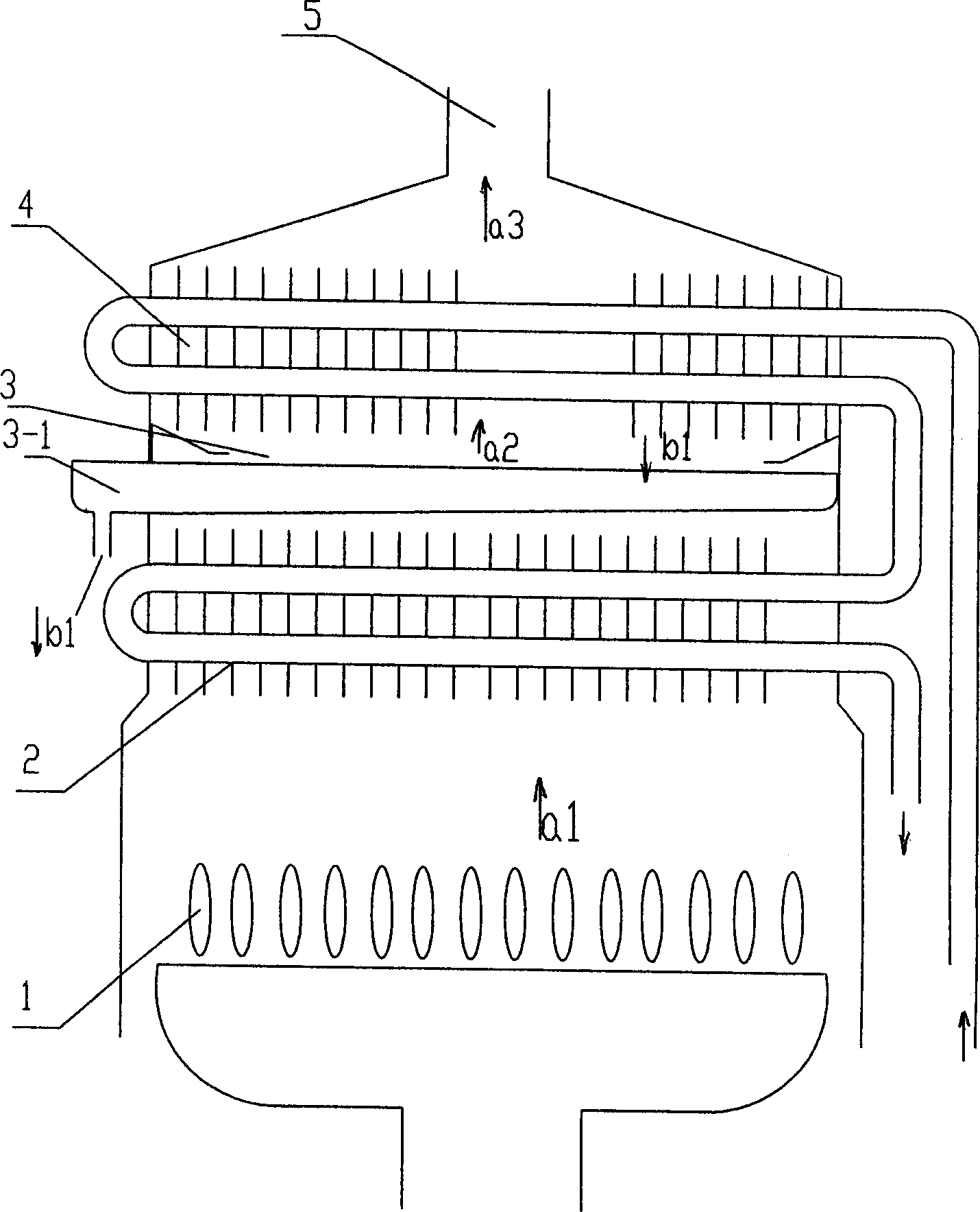 Condensing type water heater condensate water collecting device