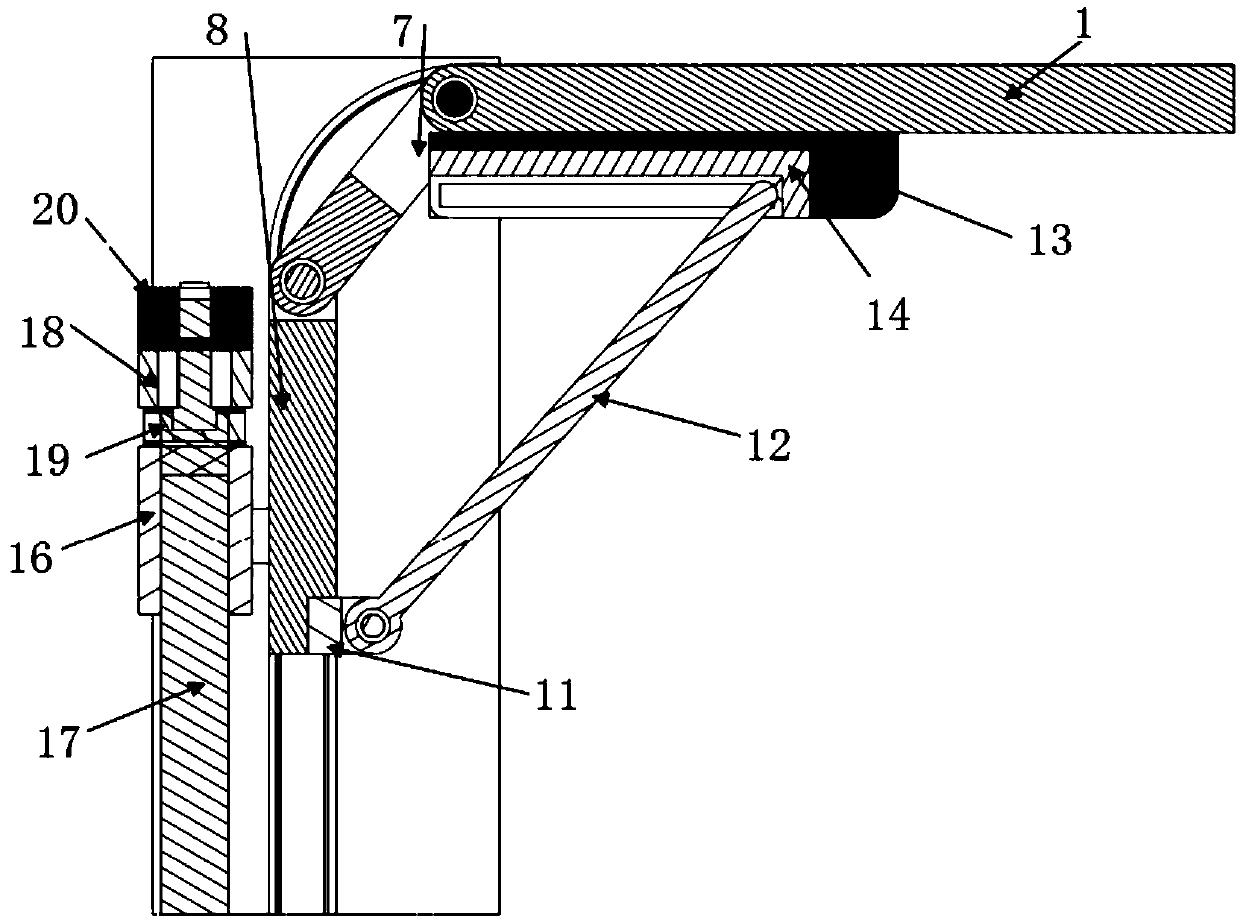 Automotive small table plate controlled by single motor and lead screw