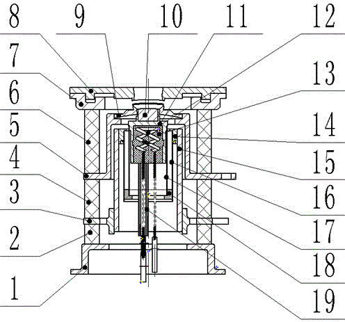 Radial radiating beam electron gun suitable for radial logarithmic spiral microstrip slow-wave line