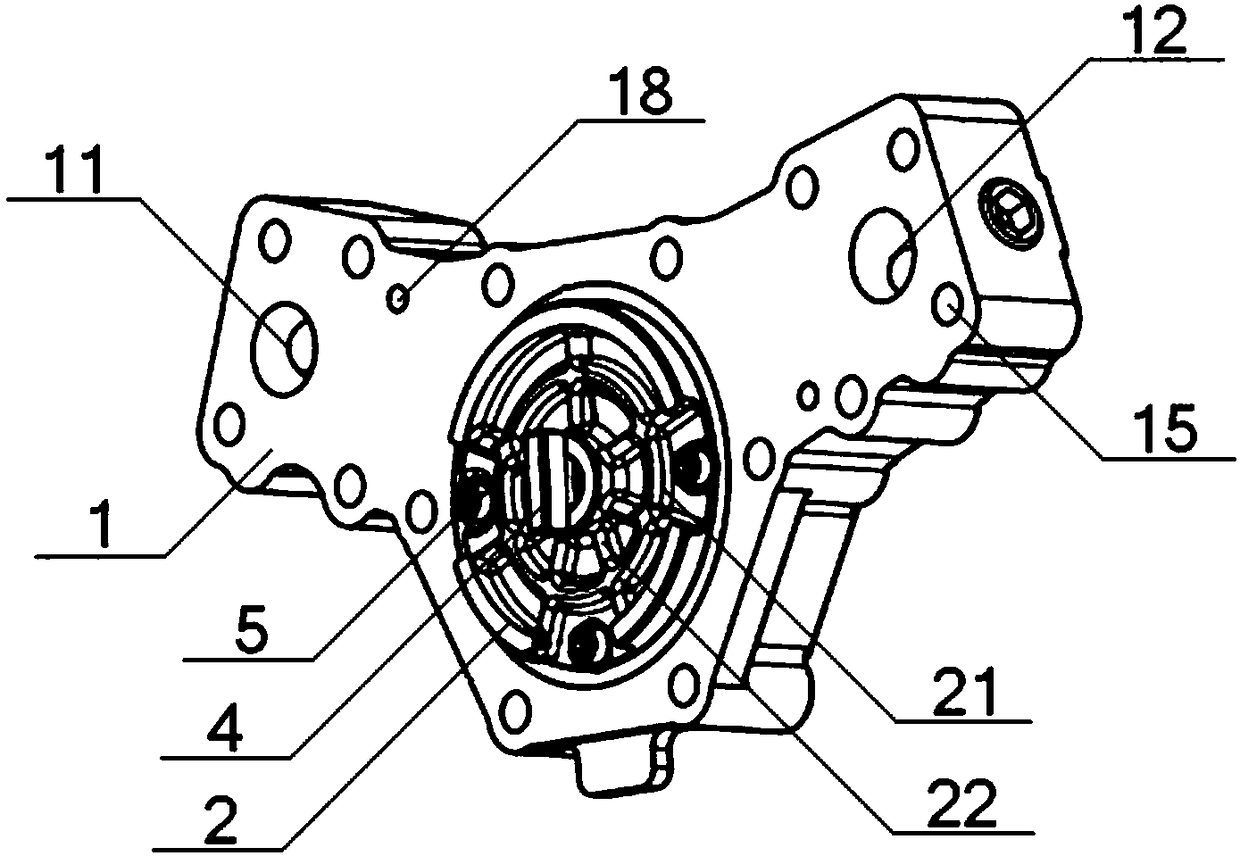 Gearbox oil pump shell