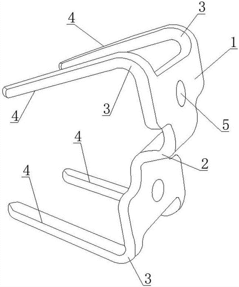 Stepped steel plate of heel bone