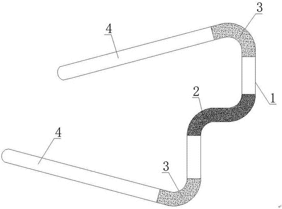 Stepped steel plate of heel bone