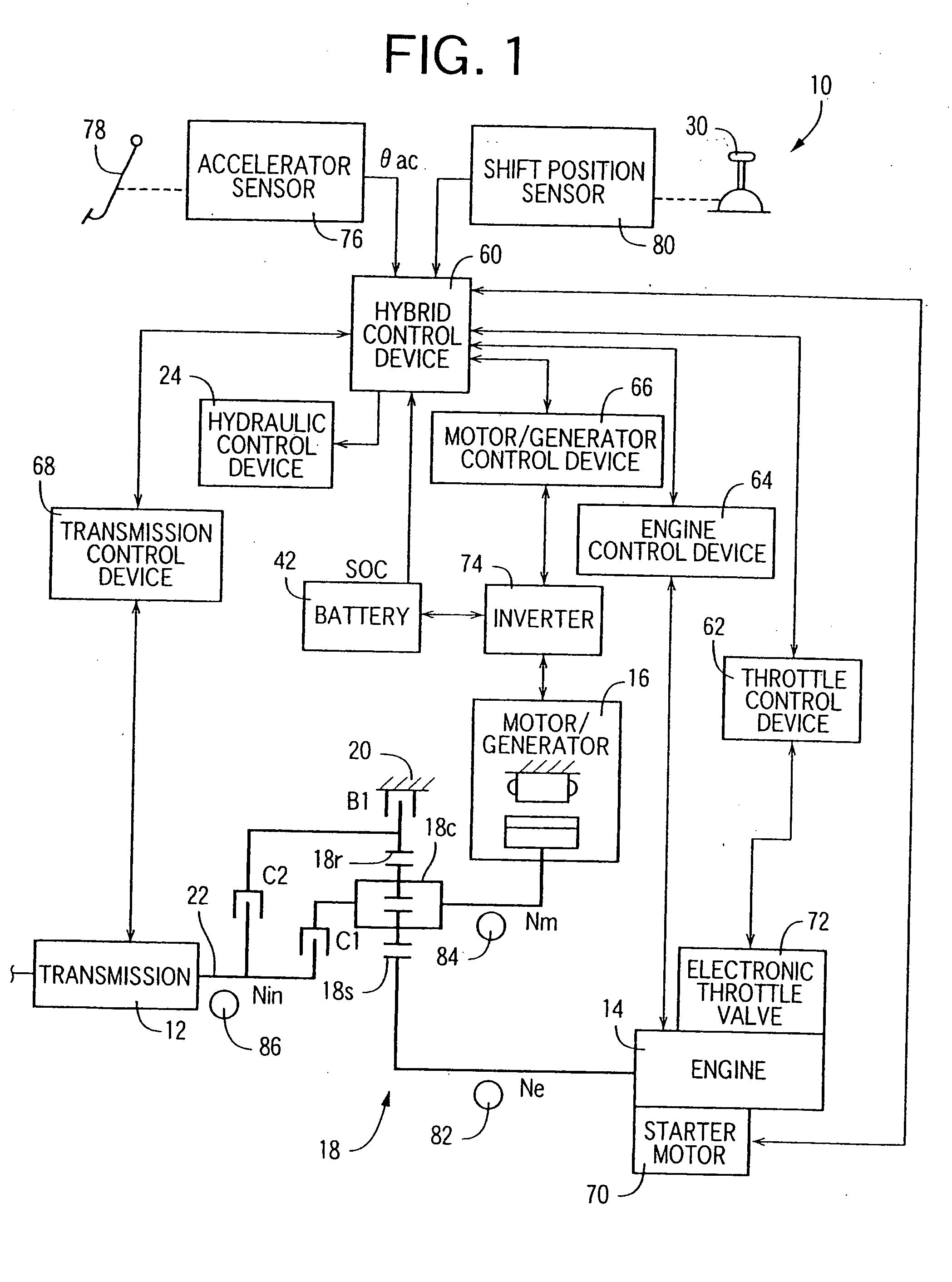 Hybrid drive system wherein clutch is engaged when engine speed has exceeded motor speed upon switching from motor drive mode to engine drive mode