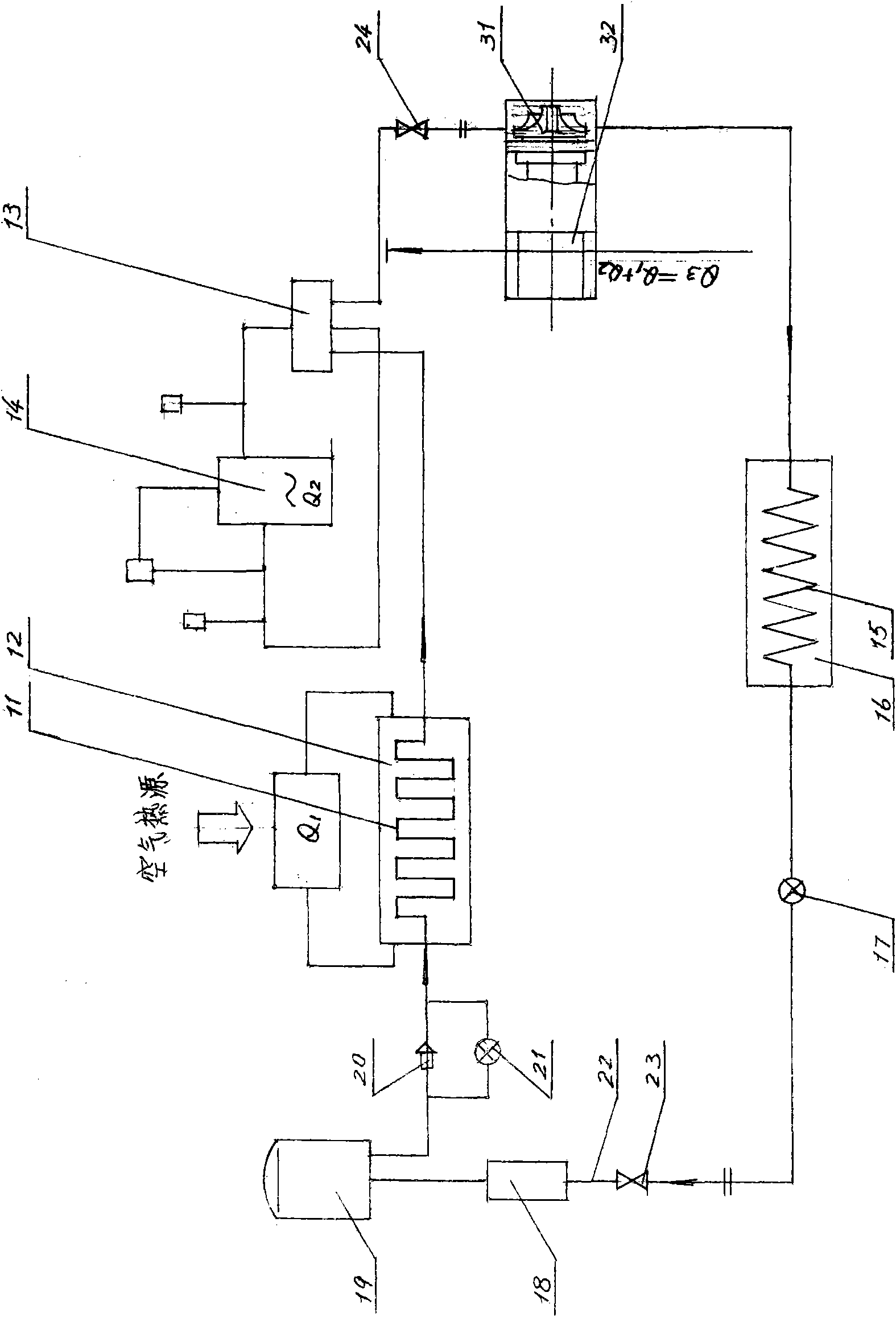 Digital vortex thermo-motive generation device