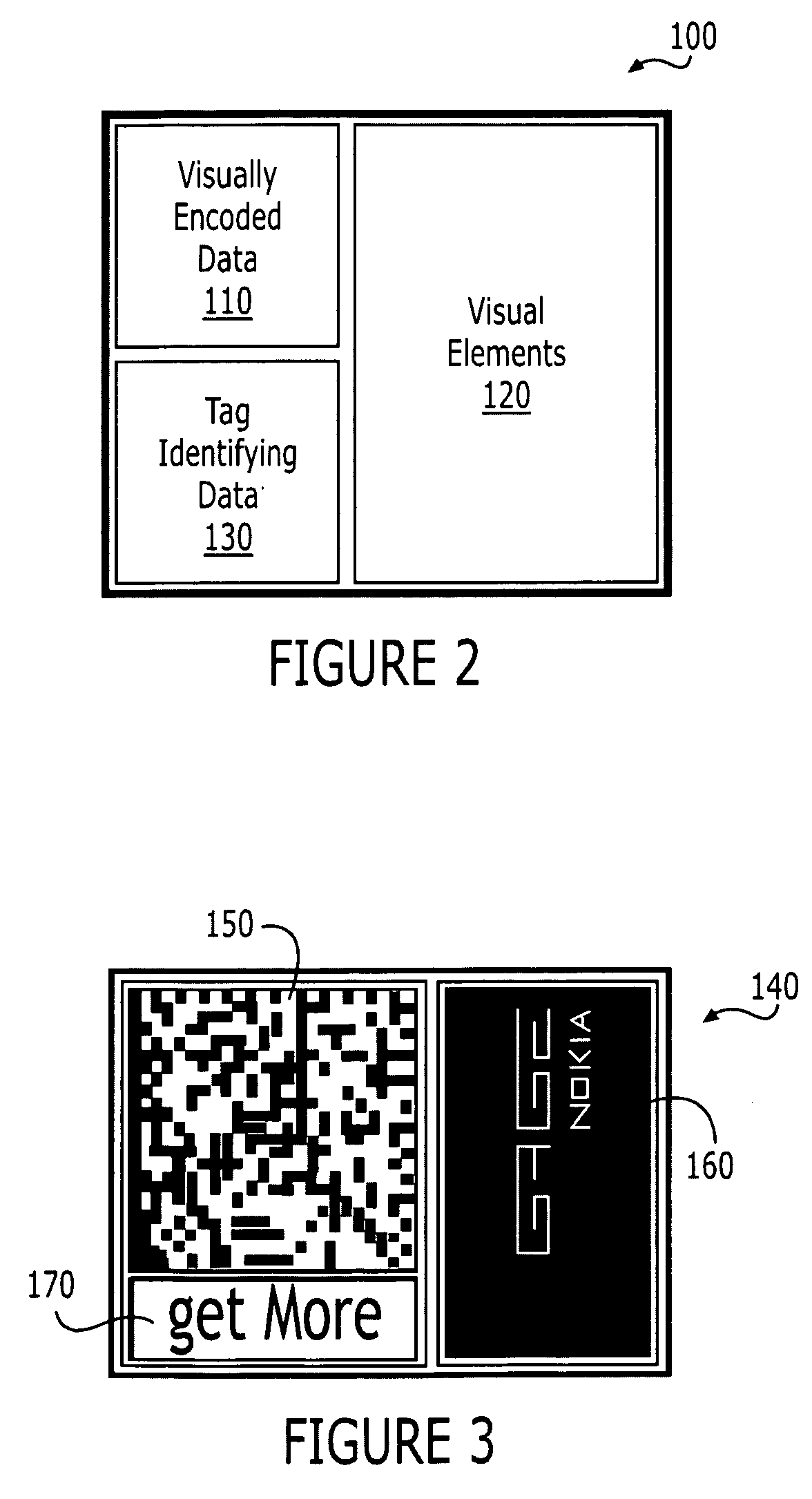 Methods, devices and computer program products for capture and display of visually encoded data and an image