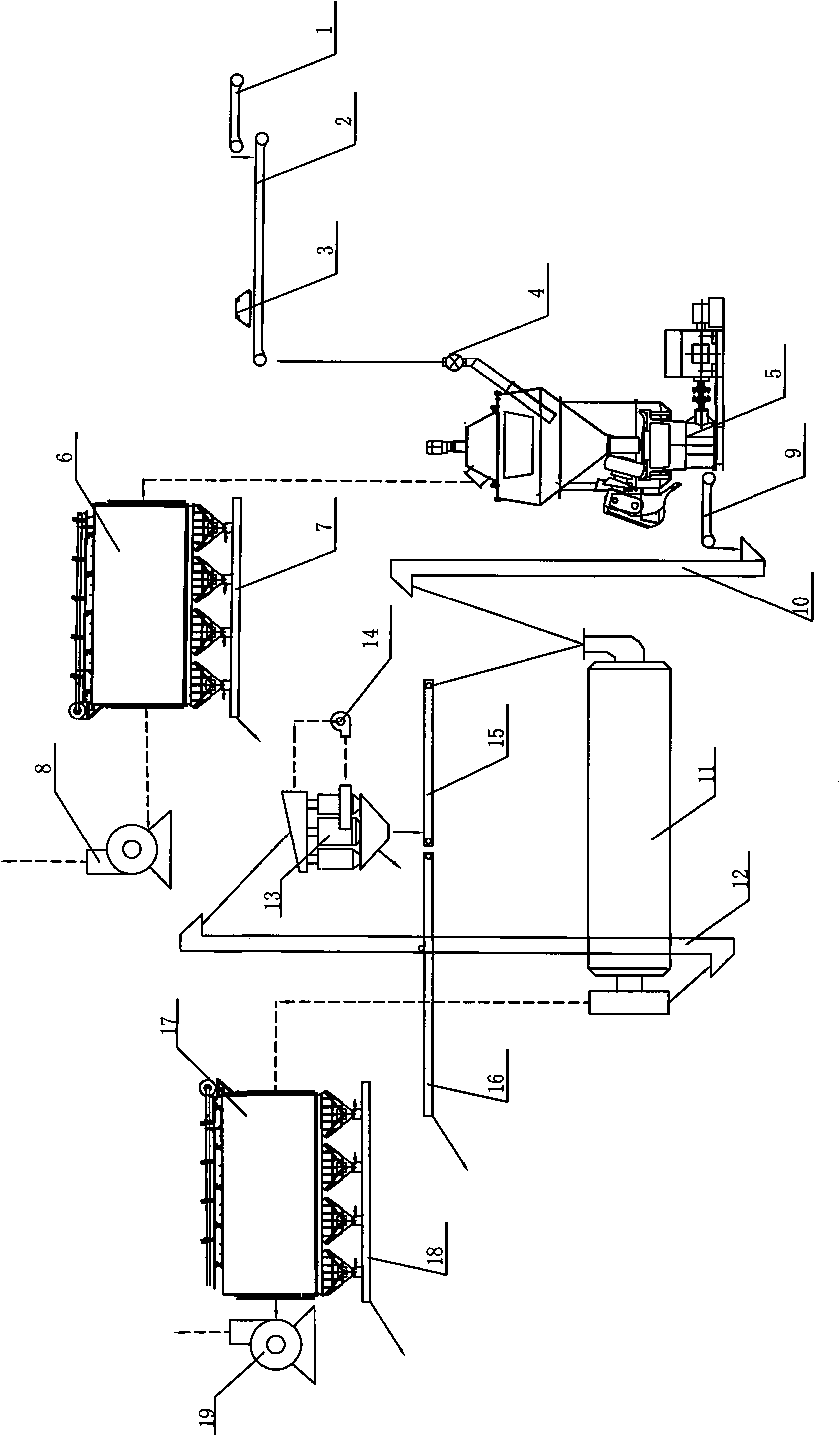 Semi-finished pre-grinding vertical-milling and ball-milling combined grinding device