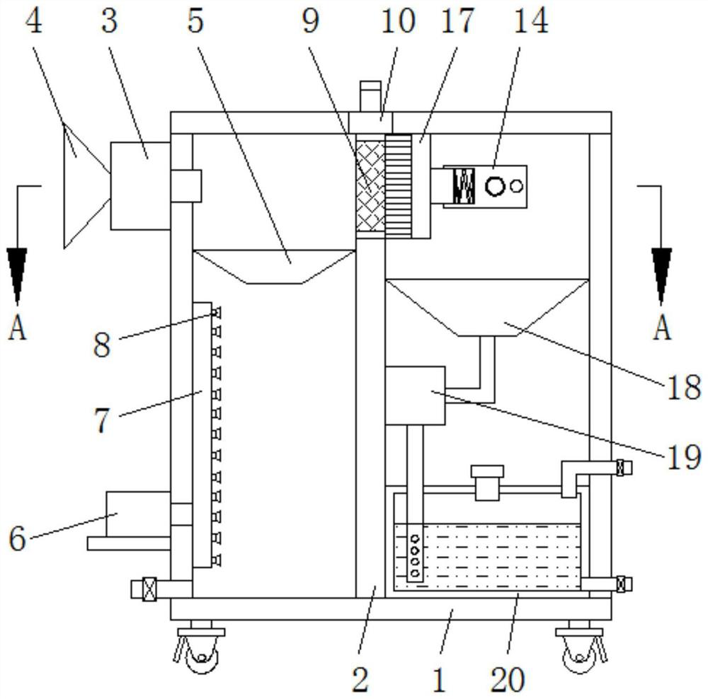 Ventilation and dust removal device for cement processing