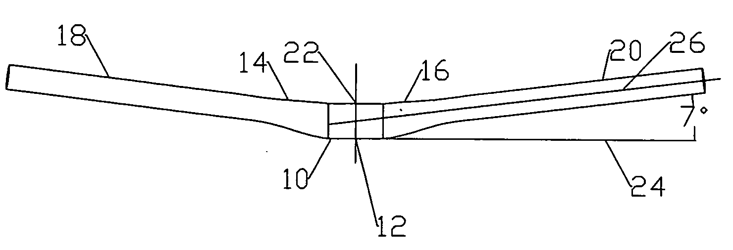 Fiber reinforced plastic bicycle riser bar