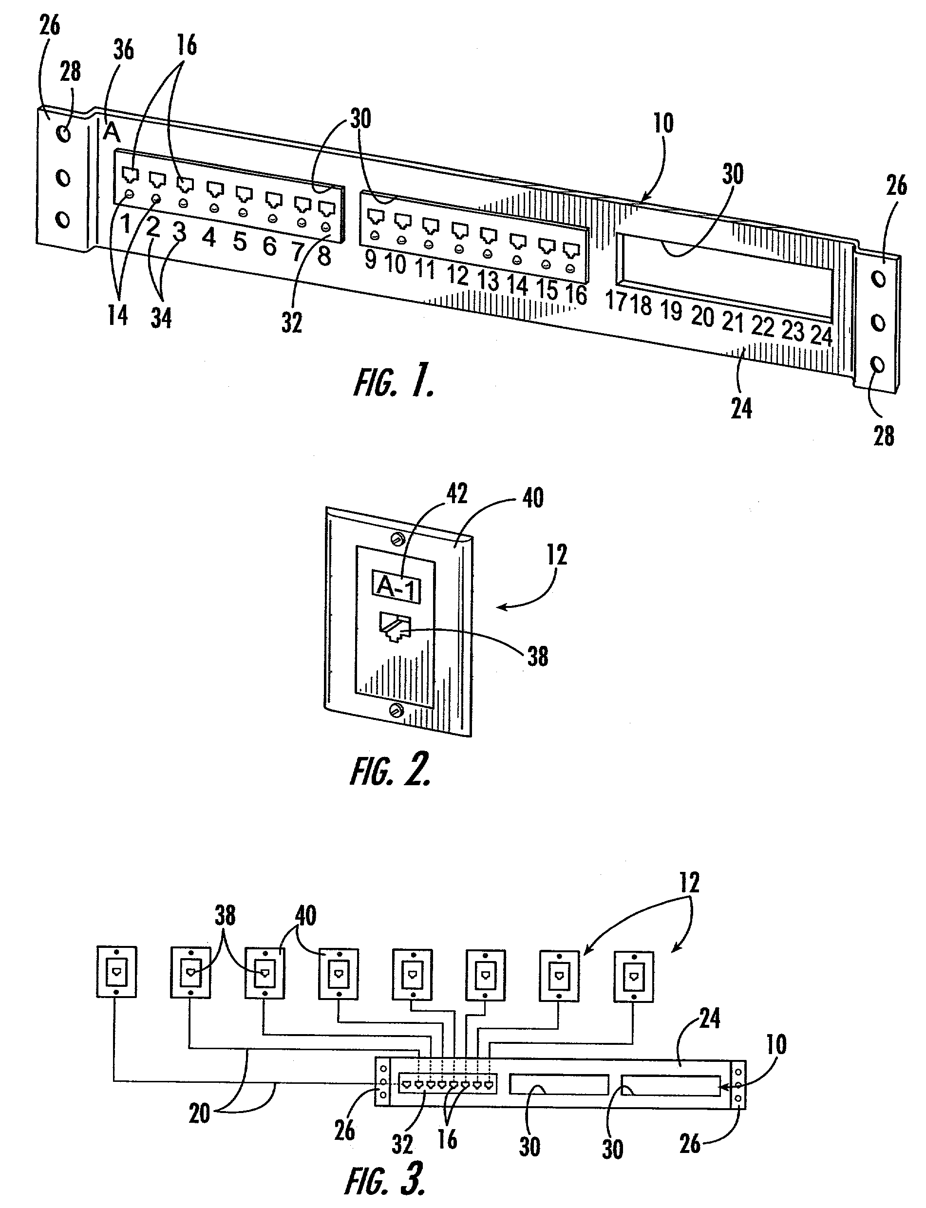 Testing assembly and method for identifying network circuits