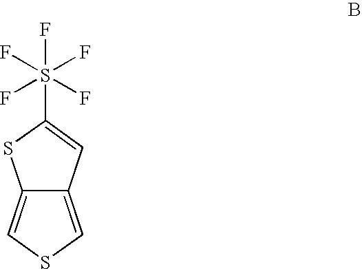 Pentafluorosulfanyl-substituted thienothiophene monomers and conducting polymers